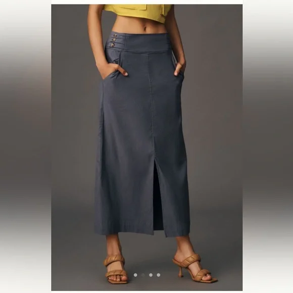 By Anthropologie Slim Column Maxi Skirt - Picture 1 of 5